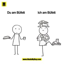 Ich am Büfett
Du am Büfett
my