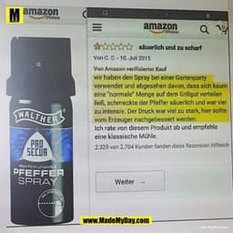 amazon
Prime
amazon
Prime
säuerlich und zu scharf
Von C. C. - 10. Juli 2015
Von Amazon verifizierter Kauf
wir haben den 