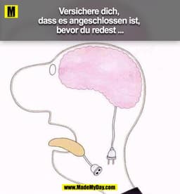 Versichere dich, dass es angeschlossen ist, bevor du redest ...