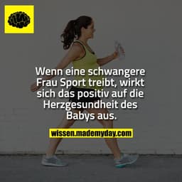 Wenn eine schwangere Frau Sport treibt, wirkt sich das positiv auf die Herzgesundheit des Babys aus.