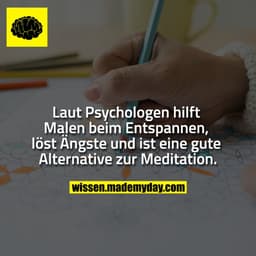 Laut Psychologen hilft Malen beim Entspannen, löst Ängste und ist eine gute Alternative zur Meditation.