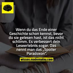 Wenn du das Ende einer Geschichte schon kennst, bevor du sie gelesen hast, ist das nicht schlimm. Es verbessert dein Les