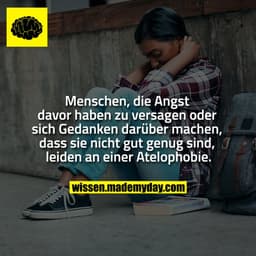 Menschen, die Angst davor haben zu versagen oder sich Gedanken darüber machen, dass sie nicht gut genug sind, leiden an 