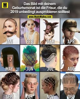 Das Bild mit deinem Geburtsmonat ist die Frisur, die du 2019 unbedingt ausprobieren solltest