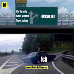 Die Vorteile eines schönen Tages nutzen
Nickerchen
Ich