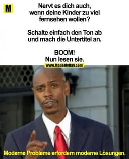Nervt es dich auch, wenn deine Kinder zu viel fernsehen wollen? Schalte einfach den Ton ab und mach die Untertitel an.

