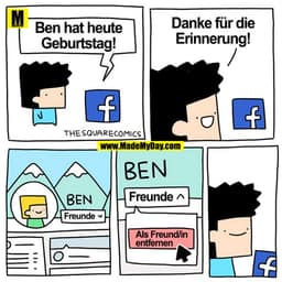 Ben hat heute Geburtstag!
Danke für die Erinnerung!
Freunde
Als Freund/in entfernen