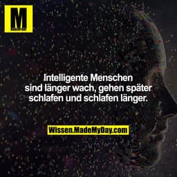 Intelligente Menschen sind länger wach, gehen später schlafen und schlafen länger.