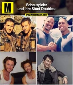 Schauspieler
und ihre Stunt-Doubles: