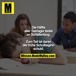 Die Hälfte aller Teenager leidet
an Schlafentzug. Zum Teil ist
daran der frühe Schulbeginn
schuld.