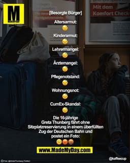[Besorgte Bürger]

Altersarmut:
😴

Kinderarmut:
😴

Lehrermangel:
😴

Ärztemangel:
😴

Pflegenotstand:
😴

Wohnungsnot:
