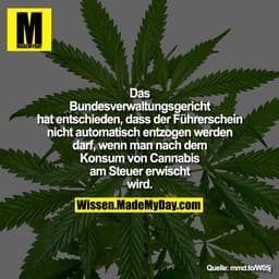 Das Bundesverwaltungsgericht hat entschieden, dass der Führerschein nicht automatisch entzogen werden darf, wenn man nac