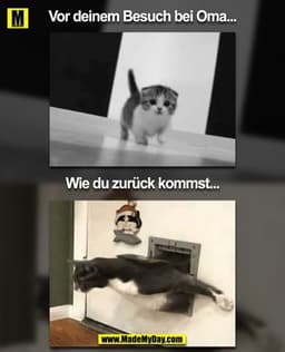 Vor deinem Besuch bei Oma...
Wie du zurückkommst...
