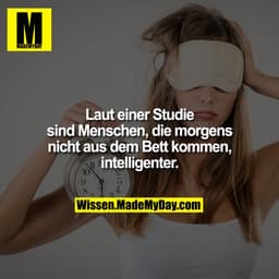 Laut einer Studie sind Menschen, die morgens nicht aus dem Bett kommen, intelligenter.