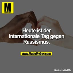 Heute ist der internationale Tag gegen Rassismus.
mmd.to/015e