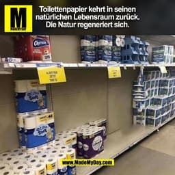 Toilettenpapier kehrt in seinen
natürlichen Lebensraum zurück.
Die Natur regeneriert sich.
Charmin
QUILTEL
STRONG
QUILLD
