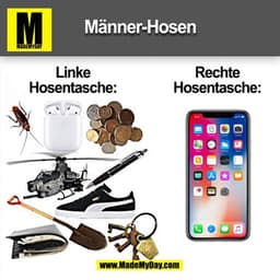 Männer-Hosen
IM
Rechte
Linke
Hosentasche:
Hosentasche: