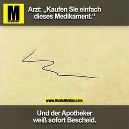 Arzt: ,Kaufen Sie einfach
dieses Medikament."
Und der Apotheker
weiß sofort Bescheid.