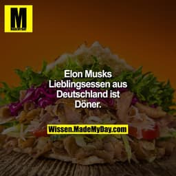 Elon Musks Lieblingsessen aus Deutschland ist Döner.