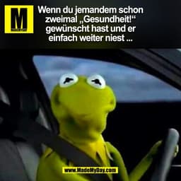 Wenn du jemandem schon zweimal „Gesundheit“ gewünscht hast und er einfach weiter niest ... (BILD)