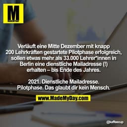 Verläuft eine Mitte Dezember mit knapp 200 Lehrkräften gestartete Pilotphase erfolgreich, sollen etwas mehr als 33.000 L