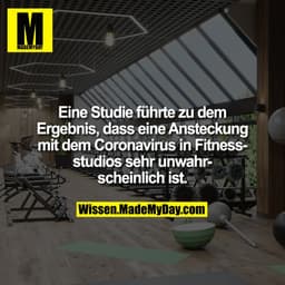 Eine Studie führte zu dem Ergebnis, dass eine Ansteckung mit dem Coronavirus in Fitnessstudios sehr unwahrscheinlich ist