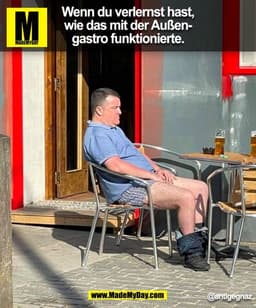 Wenn du verlernst hast,
wie das mit der Außen-
gastro funktionierte. @antigegnaz 
(BILD)