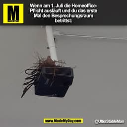 Wenn am 1. Juli die Homeoffice-
Pflicht ausläuft und du das erste
Mal den Besprechungsraum
betrittst:
