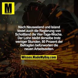 Nach Neuseeland und Island testet auch die Regierung von Schottland die Vier-Tage-Woche. Der Lohn bleibt derselbe trotz 