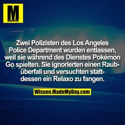 Zwei Polizisten des Los Angeles Police Department wurden entlassen, weil sie während des Dienstes Pokémon Go spielten. S