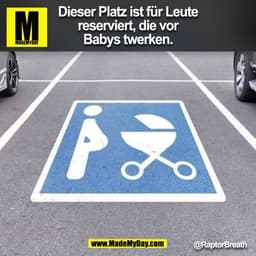 Dieser Platz ist für Leute
reserviert, die vor
Babys twerken.
@RaptorBreath
(BILD)
