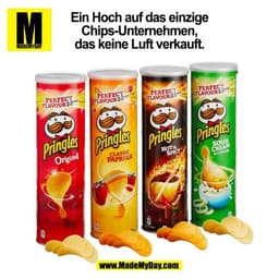 Ein Hoch auf das einzige
Chips-Unternehmen,
das keine Luft verkauft.
(BILD)
