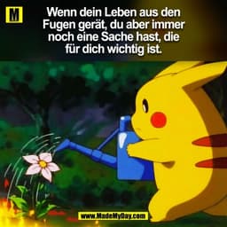 Wenn dein Leben aus den
Fugen gerät, du aber immer
noch eine Sache hast, die
für dich wichtig ist.
(BILD)