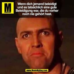 Wenn dich jemand beleidigt
und es tatsächlich eine gute
Beleidigung war, die du vorher
noch nie gehört hast.
(BILD)