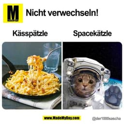 Nicht verwechseln!
Kässpätzle               Spacekätzle
@der1000sascha
(BILD)
