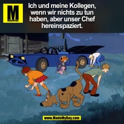 Ich und meine Kollegen,
wenn wir nichts zu tun
haben, aber unser Chef
hereinspaziert.
(BILD)