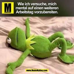 Wie ich versuche, mich
mental auf einen weiteren
Arbeitstag vorzubereiten.
(BILD)