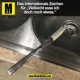 Das internationale Zeichen
für „Vielleicht esse ich
doch noch etwas.“
(BILD)