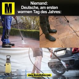 Niemand: 
Deutsche, am ersten
warmen Tag des Jahres:
(BILD)