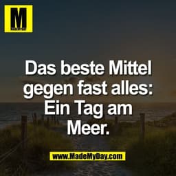 Das beste Mittel
gegen fast alles:
Ein Tag am
Meer.