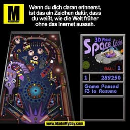 Wenn du dich daran erinnerst,
ist das ein Zeichen dafür, dass
du weißt, wie die Welt früher
ohne das Inernet aussah.
(BI