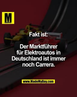Fakt ist:

Der Marktführer
für Elektroautos in
Deutschland ist immer
noch Carrera.