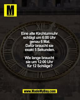 Nur 2% der Leute kÃ¶nnen das ohne Zettel und Stift lÃ¶sen. ðŸ•°ï¸