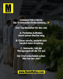 Sonntags-Gedanke: Es sind oft nicht die Zeugnisse, die entscheiden, wer wir wirklich sind. â˜•ï¸ Der Chef sieht etwas, 