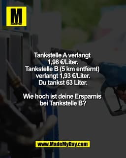 Wer hier falsch rechnet, verbrennt beim Tanken bares Geld. ðŸ’¸ Wie viel sparst du wirklich?