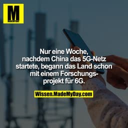 Nur eine Woche, nachdem China das 5G-Netz startete, begann das Land schon mit einem Forschungsprojekt für 6G.