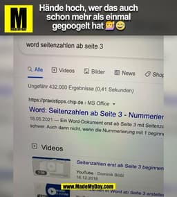 Hände hoch, wer das auch
schon mehr als einmal
gegoogelt hat 🙋 😅
(BILD)