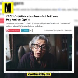 KI-Großmutter verschwendet Zeit von Telefonbetrügern
(BILD)
